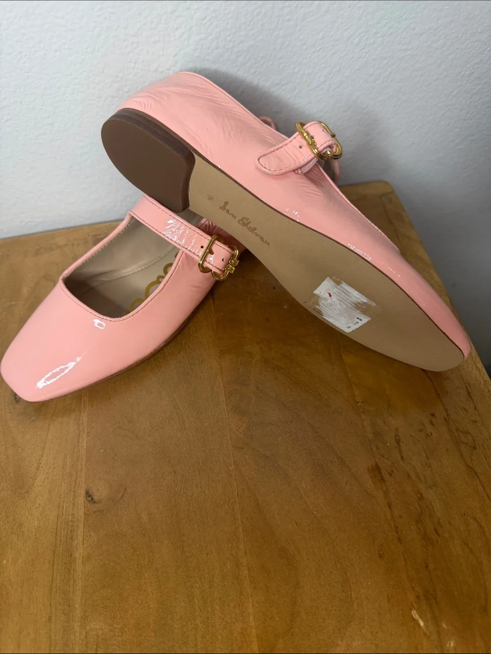 Sam Edelman Michaela Mary Jane Flat Pink patent leather NEW 7.5